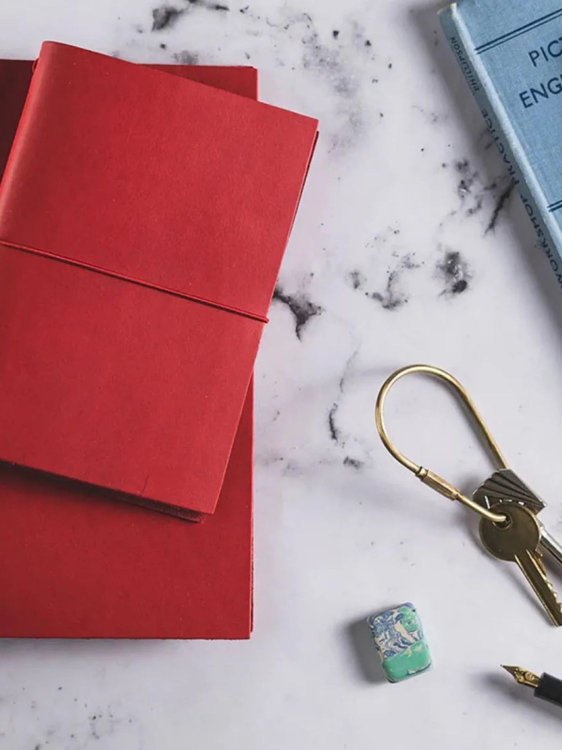 Paper Republic Grand Voyageur Pocket Leather Journal Red